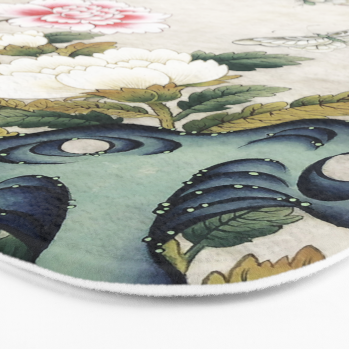 Butterflies and flowers : Minhwa-Korean traditional/folk art Bath Mat Gallery Image 3