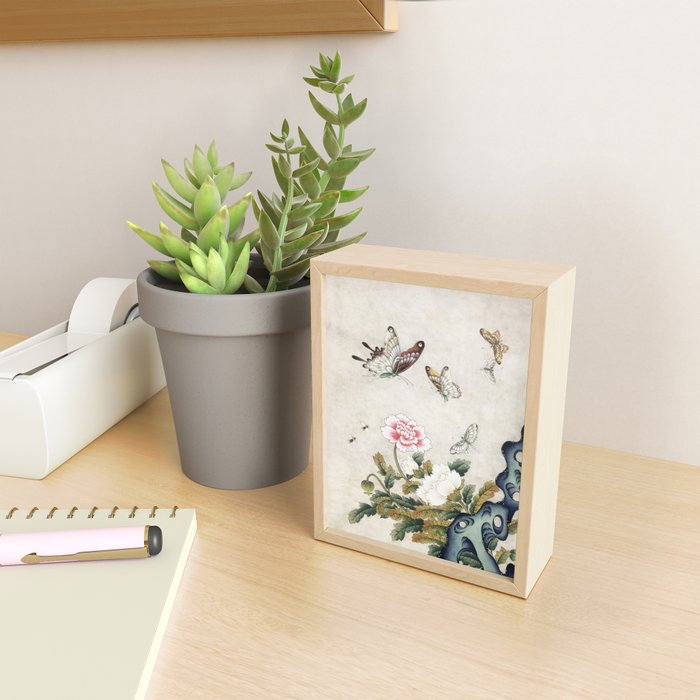 Butterflies and flowers : Minhwa-Korean traditional/folk art Mini Art Print Gallery Image 2