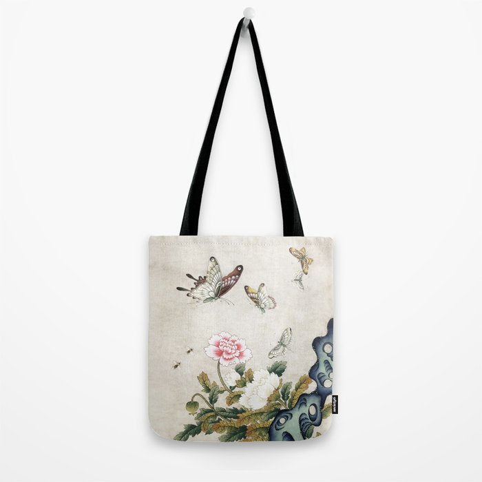 Butterflies and flowers : Minhwa-Korean traditional/folk art Tote Bag Gallery Image 2