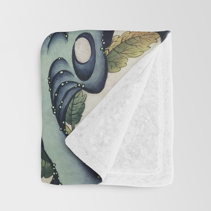 Butterflies and flowers : Minhwa-Korean traditional/folk art Throw Blanket Gallery Image 3