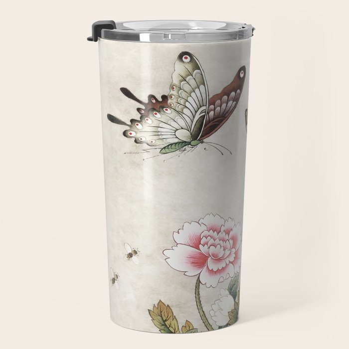 Butterflies and flowers : Minhwa-Korean traditional/folk art Travel Mug Gallery Image 3