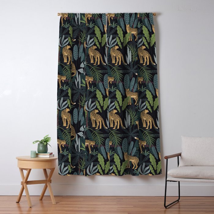 Wild Cheetah Prints Window Curtain Gallery Image 1