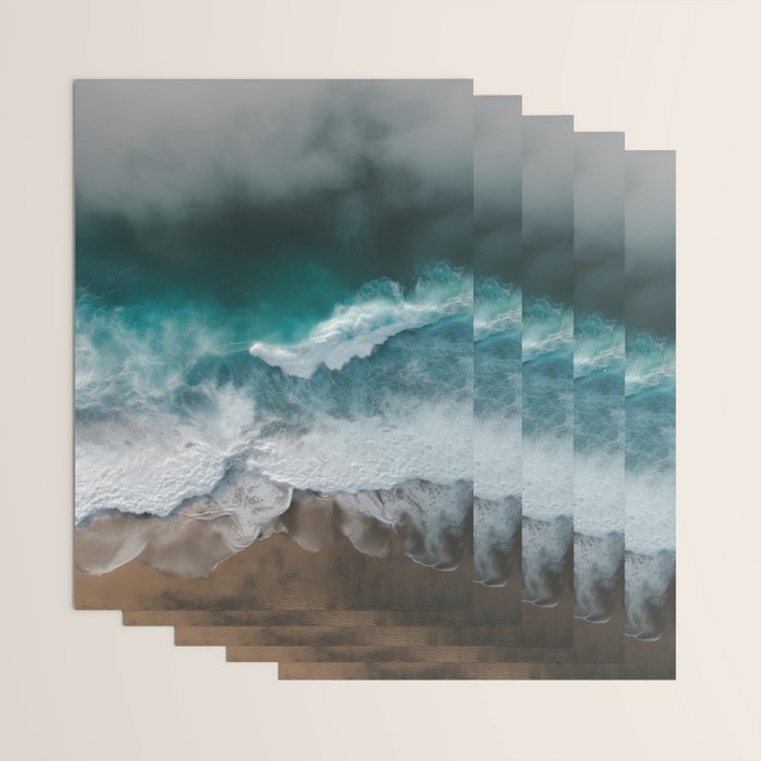 Aerial Ocean Waves - Coastal Photography Wall Art Wrapping Paper Gallery Image 3