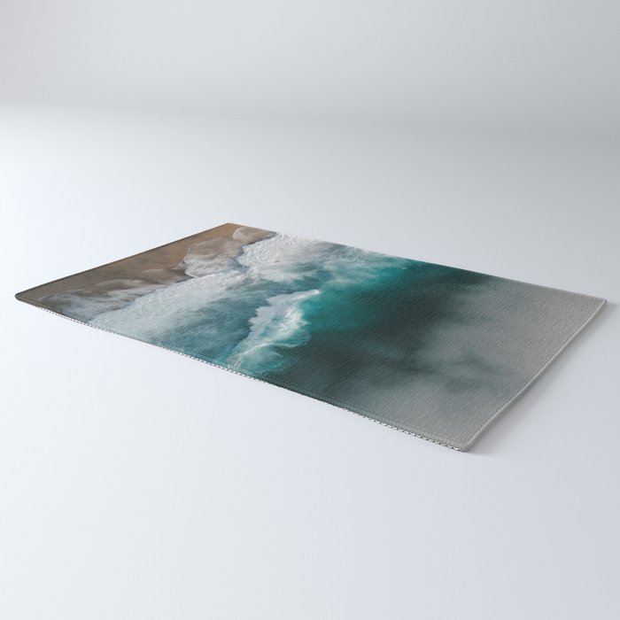 Aerial Ocean Waves - Coastal Photography Wall Art Rug Gallery Image 3