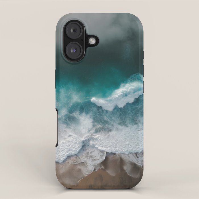 Aerial Ocean Waves - Coastal Photography Wall Art iPhone Case Gallery Image 1