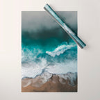 Aerial Ocean Waves - Coastal Photography Wall Art Wrapping Paper Gallery Image 1