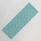 Tropical Blooms Pattern - Blue Yoga Mat Gallery Image 1