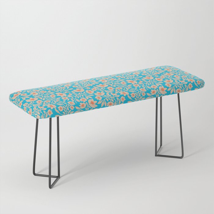 Tropical Blooms Pattern - Blue Bench Gallery Image 1