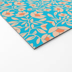 Tropical Blooms Pattern - Blue Welcome Mat Gallery Image 2
