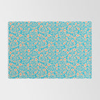 Tropical Blooms Pattern - Blue Rug Gallery Image 2