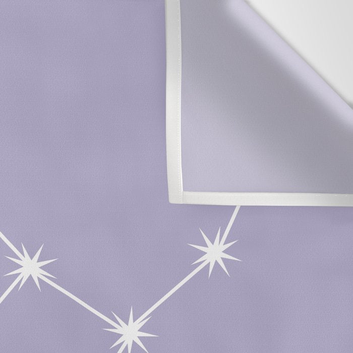 Virgo Zodiac Star Constellation Line Art Pastel Lavender Wall Tapestry Gallery Image 3