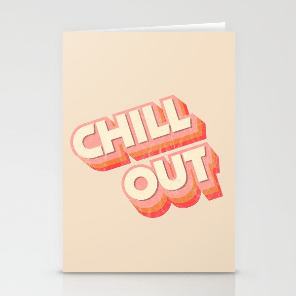 CHILL OUT TYPOGRAPHY Stationery Card Gallery Image 1
