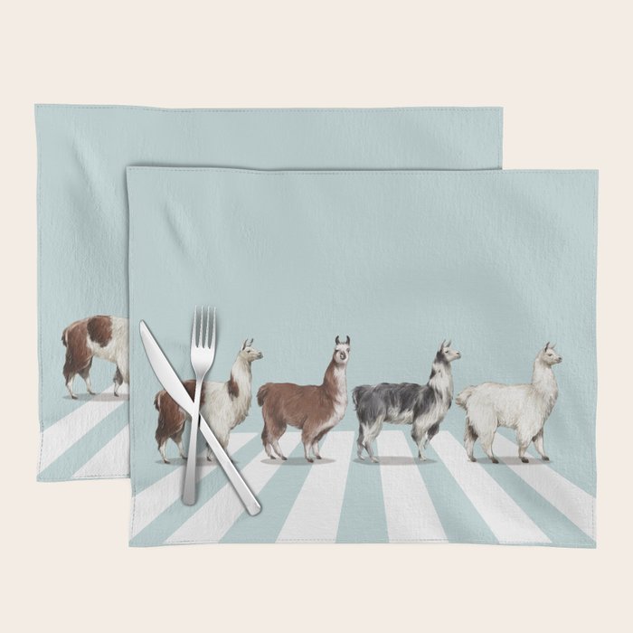 Llama The Abbey Road #1 Placemat Gallery Image 1