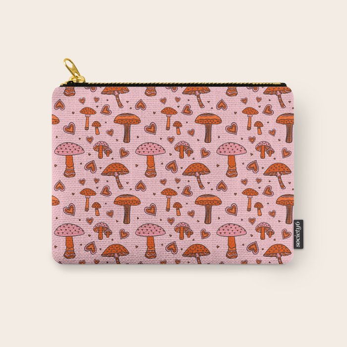 Valentine Mushrooms Carry All Pouch Gallery Image 1