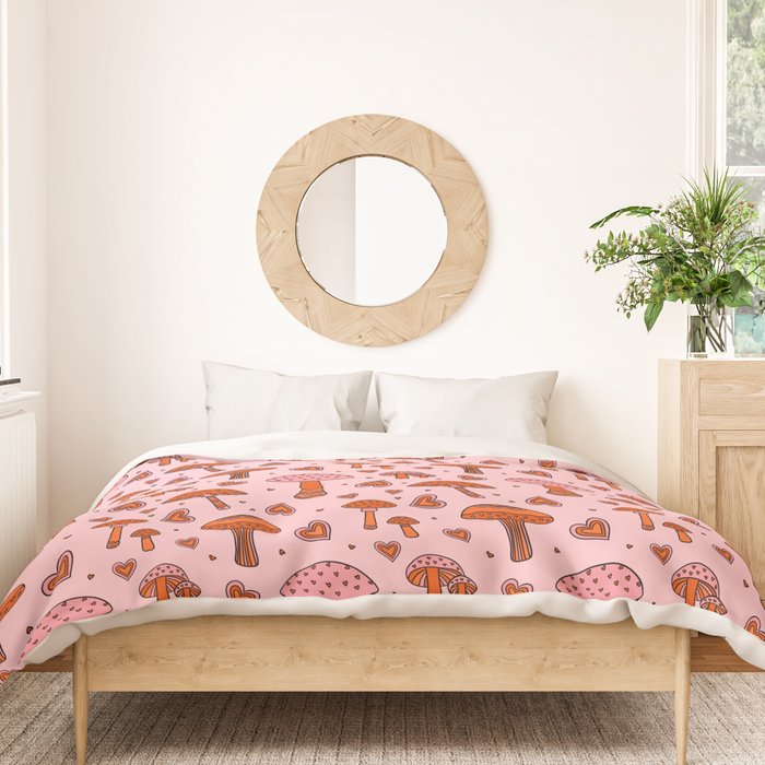 Valentine Mushrooms Duvet Cover Gallery Image 3
