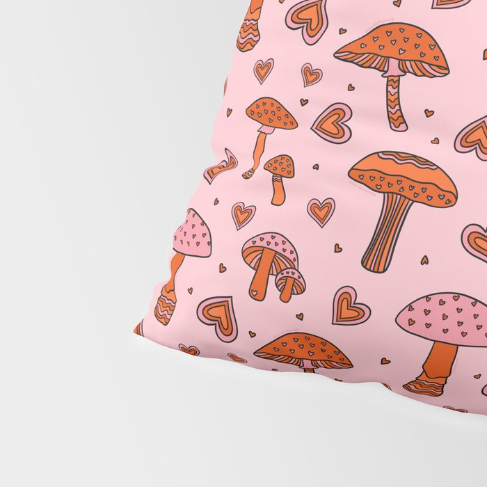 Valentine Mushrooms Pillow Sham Gallery Image 4