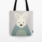 Whimsy Kangaroo, Animal Portrait Tote Bag Gallery Image 1
