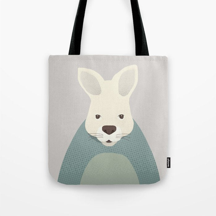 Whimsy Kangaroo, Animal Portrait Tote Bag Gallery Image 1