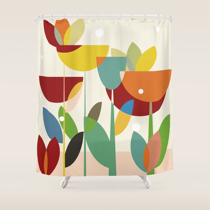 mid century Shower Curtain Gallery Image 1