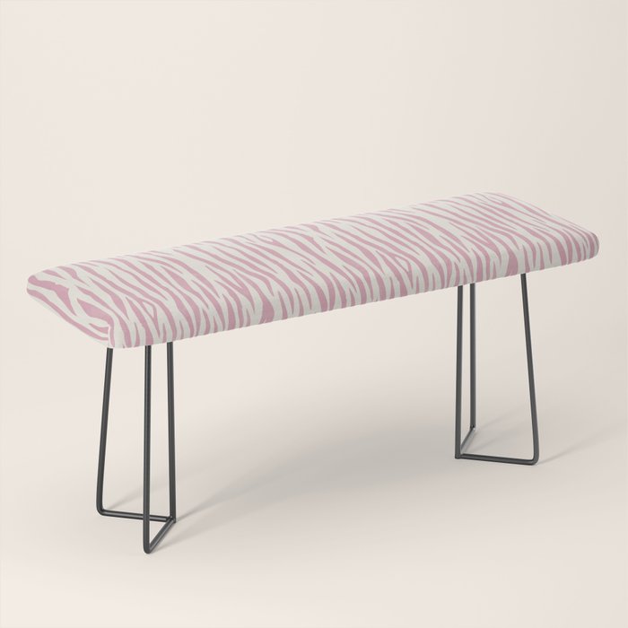 Tiger Stripes In Pink and Cream Bench Gallery Image 1