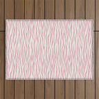 Tiger Stripes In Pink and Cream Outdoor Rug Gallery Image 1