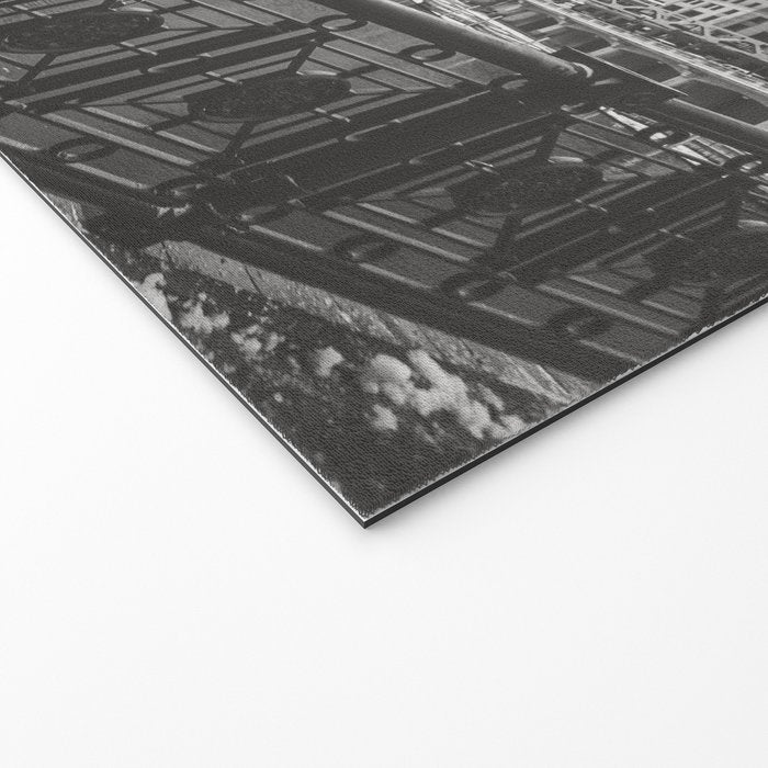 Chicago River Black and White Welcome Mat Gallery Image 2