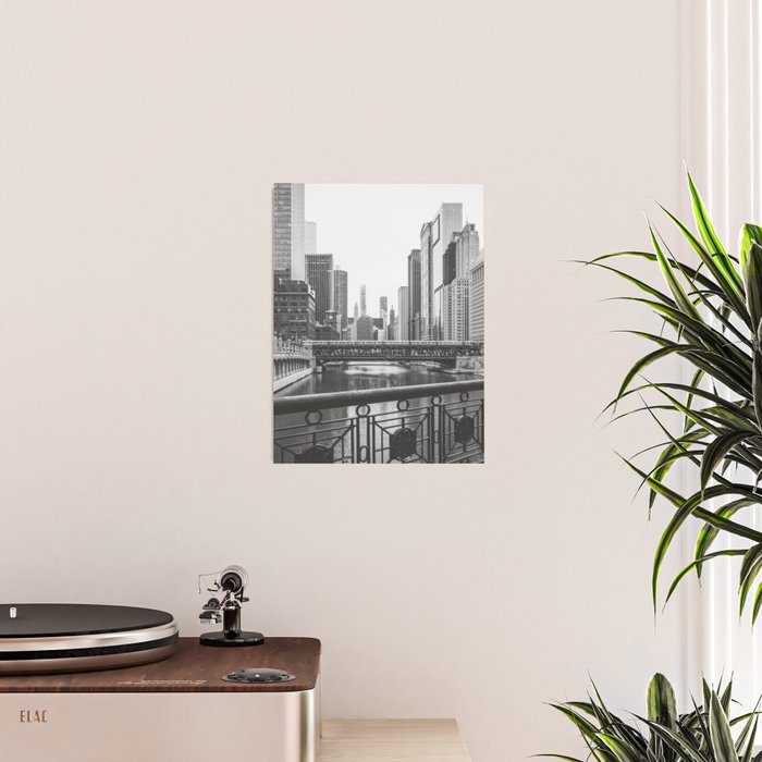Chicago River Black and White Poster Gallery Image 2