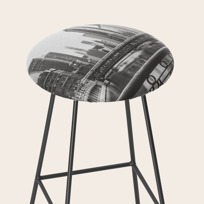 Chicago River Black and White Stool Gallery Image 2