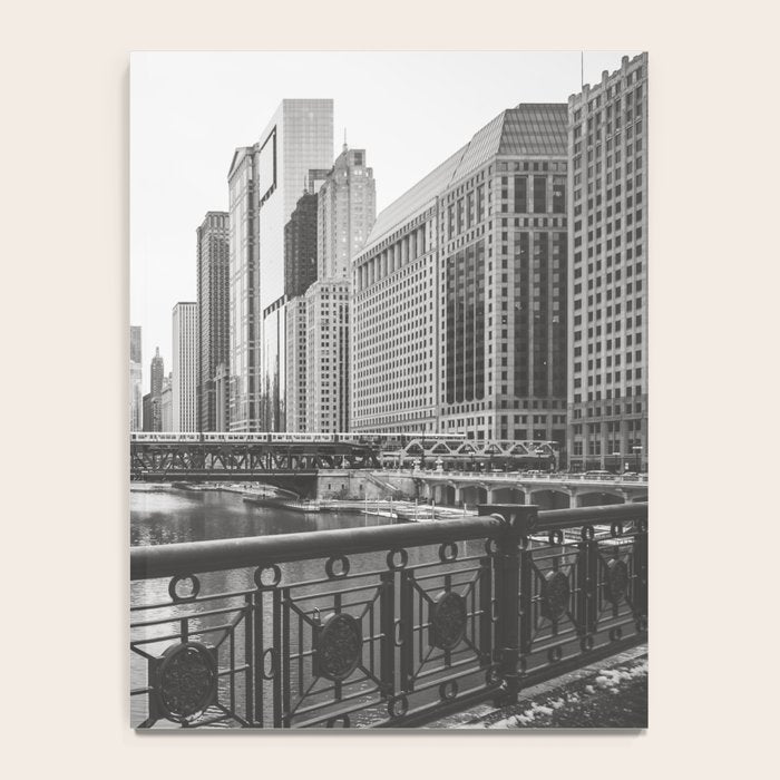 Chicago River Black and White Notebook Gallery Image 4