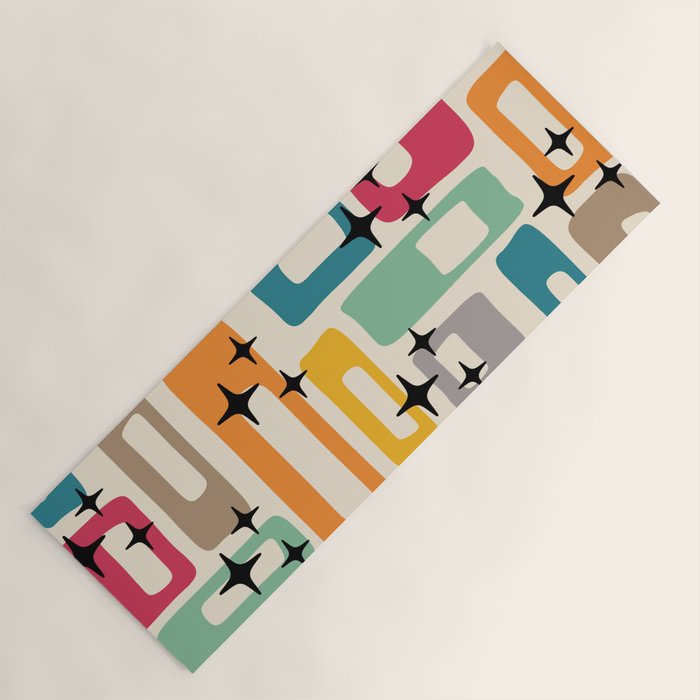 Mid Century Modern Abstract Pattern 242 Mid Mod Googie Yoga Mat Gallery Image 1