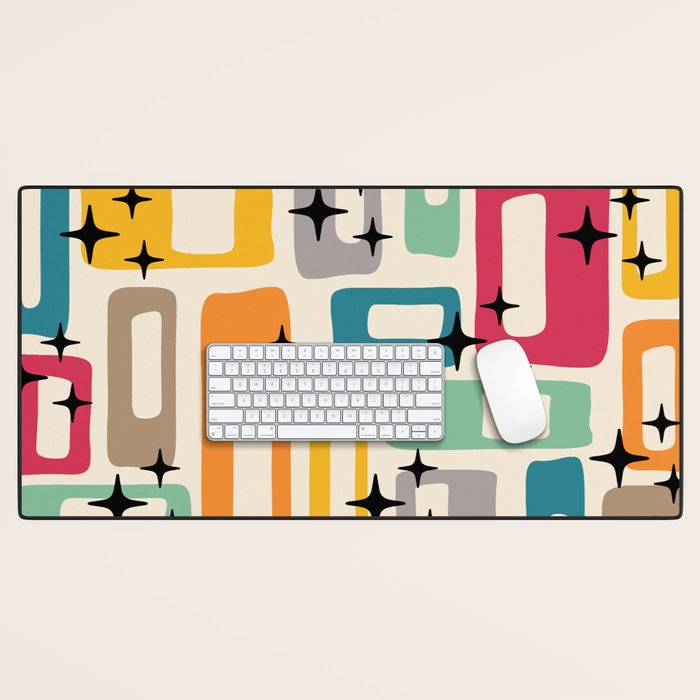 Mid Century Modern Abstract Pattern 242 Mid Mod Googie Desk Mat Gallery Image 1