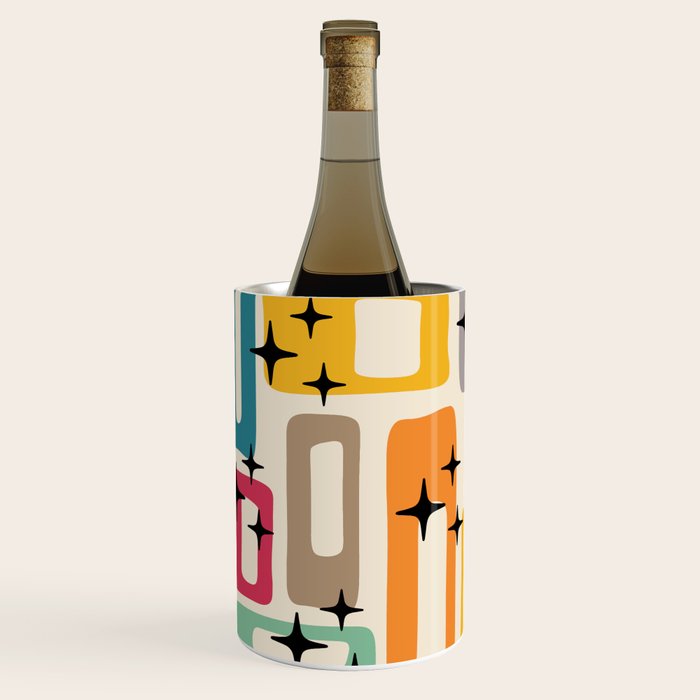 Mid Century Modern Abstract Pattern 242 Mid Mod Googie Wine Chiller Gallery Image 2
