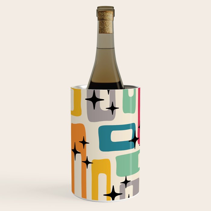 Mid Century Modern Abstract Pattern 242 Mid Mod Googie Wine Chiller Gallery Image 1