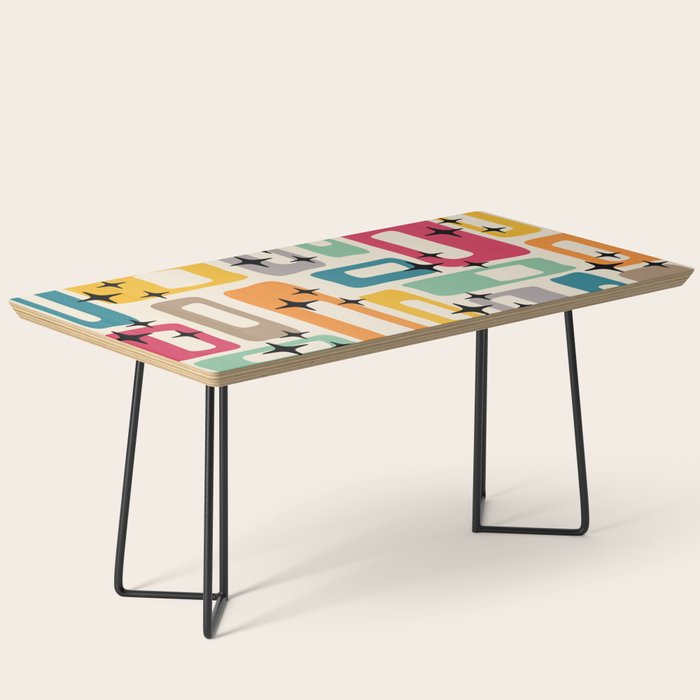 Mid Century Modern Abstract Pattern 242 Mid Mod Googie Coffee Table Gallery Image 1