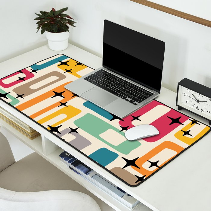 Mid Century Modern Abstract Pattern 242 Mid Mod Googie Desk Mat Gallery Image 2