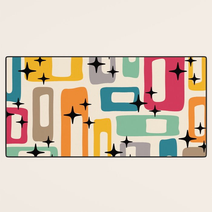 Mid Century Modern Abstract Pattern 242 Mid Mod Googie Desk Mat Gallery Image 3