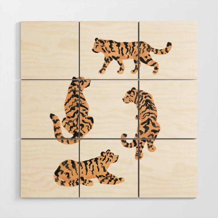 Tigers Wood Wall Art Gallery Image 1