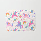 Space Unicorn - Neon Rainbow Bath Mat Gallery Image 1