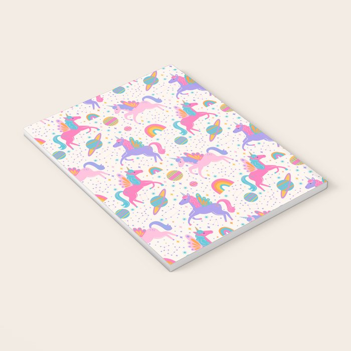 Space Unicorn - Neon Rainbow Notebook Gallery Image 3