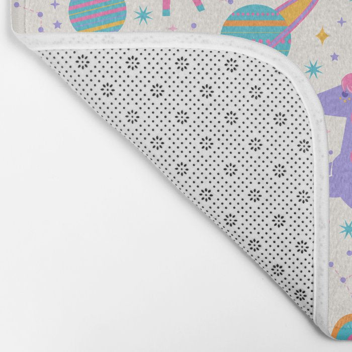 Space Unicorn - Neon Rainbow Bath Mat Gallery Image 2