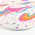 Space Unicorn - Neon Rainbow Bath Mat Gallery Image 3