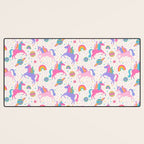 Space Unicorn - Neon Rainbow Desk Mat Gallery Image 3