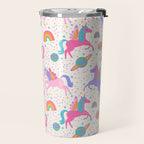 Space Unicorn - Neon Rainbow Travel Mug Gallery Image 2