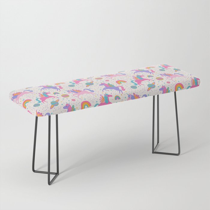 Space Unicorn - Neon Rainbow Bench Gallery Image 1