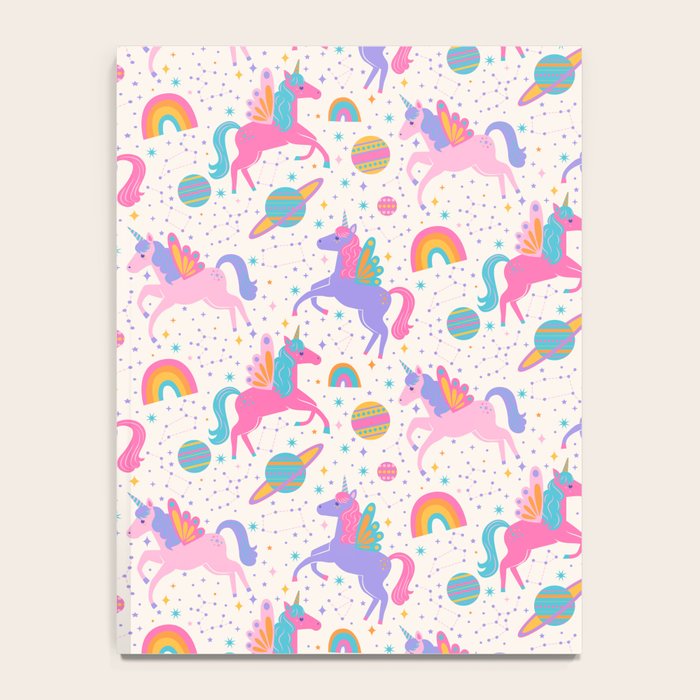 Space Unicorn - Neon Rainbow Notebook Gallery Image 4