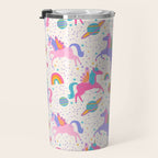 Space Unicorn - Neon Rainbow Travel Mug Gallery Image 3