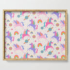 Space Unicorn - Neon Rainbow Serving Tray Gallery Image 1