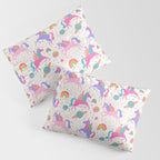 Space Unicorn - Neon Rainbow Pillow Sham Gallery Image 3