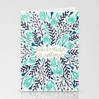 Adventure is Calling - Navy & Mint Palette Stationery Card Gallery Image 2