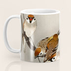 Sparrows and wisteria flower - Vintage Japanese Woodblock Print Art Coffee Mug Gallery Image 3